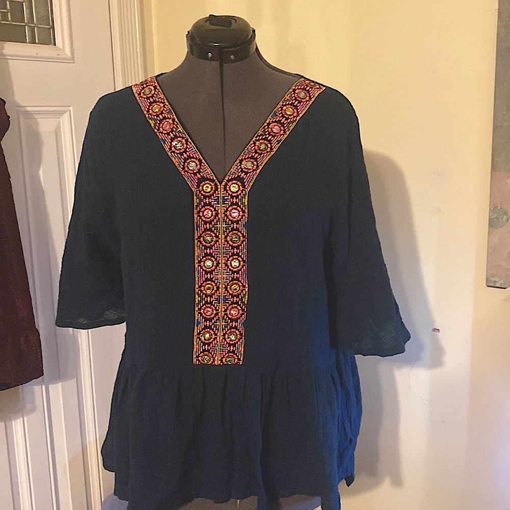 Brand New - Azz Trading Inc Navy Blouse